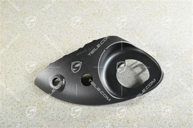 Spiegelgehäuse / Spiegel, Blende unten, Beleuchtung, Real Top View, Schwarz, L