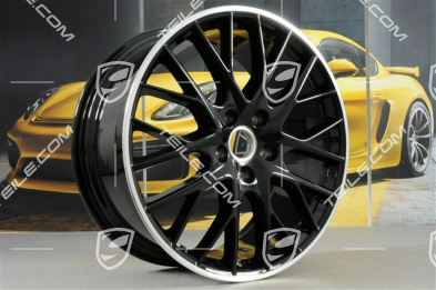 21" Felga Panamera Sport Design, 9,5J x 21 ET71, ramiona felgi czarny wysoki połysk