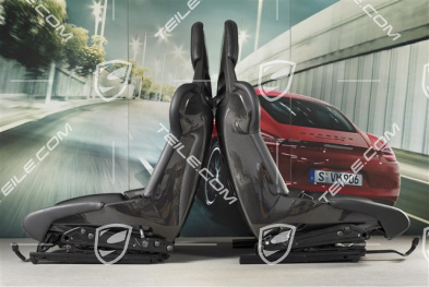 Bucket seats, Carbon, leather+Alcantara, black, logo GT4, set, L+R