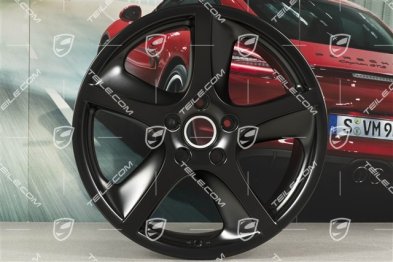 20" Komplet felg Cayenne SportTechno, przednie 9" + tylne 10", czarny satynowy półmat