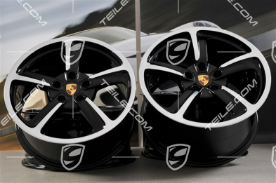 20" Sport Techno Felgen Satz, 9J x 20 ET51 + 11,5J x 20 ET48, schwarz hochglanz