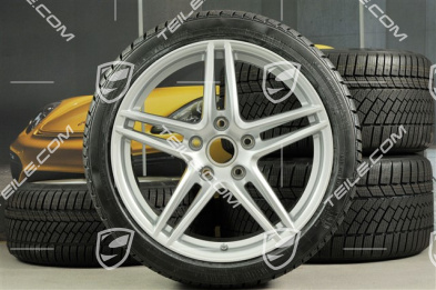 19" Winterräder Satz "Carrera", Felgen 8,5J x 19 ET50 + 11J x 19 ET77 + NEUE Continental WinterContact TS 830P Winterreifen 235/40 R19 + 295/35 R19