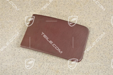 Cover Ashtray, Leatherette, Chestnut brown