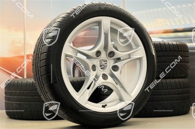 18-inch Cayman S II winter wheel set (with tyres), front wheels 8J x 18 ET57 + rear 9J x 18 ET43 + NEW winter tyres 235/40 ZR18 + 255/40 ZR18