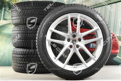 20" "Macan S" Winterräder Satz, Felgen 9J x 20 ET26 + 10J x 20 ET19 + NEUE Pirelli Winterreifen 265/45 R 20 + 295/40 R 20, mit RDK-Sensoren