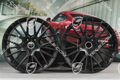 21" Felgensatz Cayenne RS Spyder, 11J x 21 ET58 + 9,5J x 21 ET46, schwarz seidenmatt