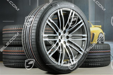 21-inch Turbo III summer wheels set, rims 9J x 21 ET26 + 10J x 21 ET19 + NEW Continental summer tyres 265/40 R 21 + 295/35 R 21, with TPMS