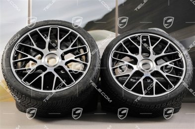 20" Turbo S Zentralverschluss Winterräder Satz für Turbo S, Felgen 8,5J x 20 ET51 + 11J x 20 ET59 + NEUE Michelin Pilot Alpin PA4 Winterreifen 245/35 R20+295/30 R20, RDK-Sensoren