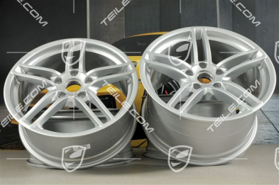 19" Komplet felg Carrera, 8,5J x 19 ET54 + 11J x 19 ET48, srebrne Brilliantsilber