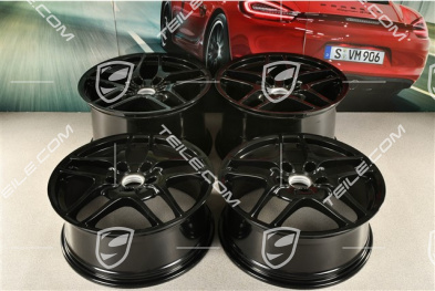 19" Komplet felg Carrera S II (Facelift), 8J x 19 ET57 + 11J x 19 ET51, czarne