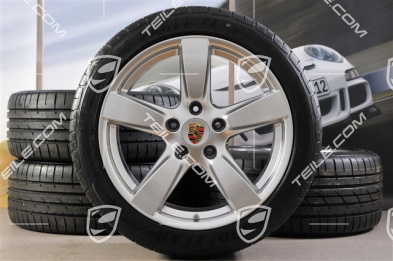 19" Cayman S Sommerräder Satz, 8J x 19 ET57 + 9,5J x 19 ET45, Reifen 235/40 ZR19 + 265/40 ZR19