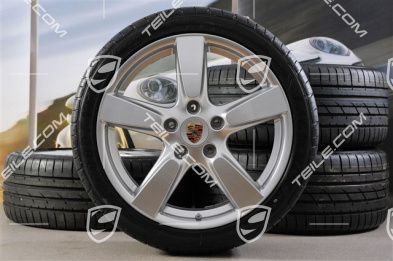 19" Cayman S Sommerräder Satz, 8J x 19 ET57 + 9,5J x 19 ET45, Reifen 235/40 ZR19 + 265/40 ZR19