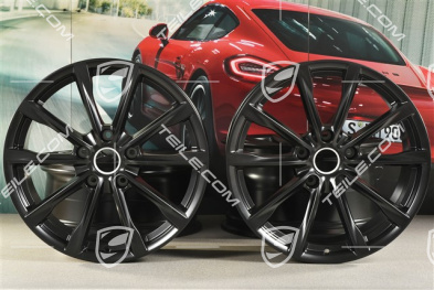 19" Boxster S Felgensatz, 8J x 19 ET57 + 10J x 19 ET45, schwarz seidenmatt