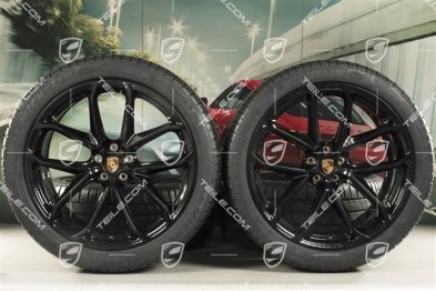 21" koła letnie, komplet, GT Design, felgi 9,5J x 21 ET27 + 10J x 21 ET19 + NOWE opony letnie Michelin 265/40 R21 + 295/35 R21, czarny wysoki połysk, z czujnikami ciśnienia
