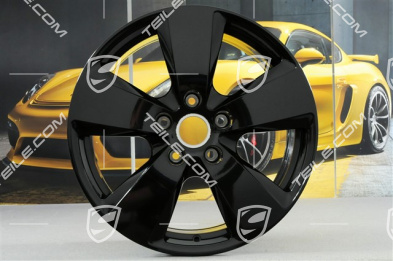 19-inch Cayenne wheel rim set, 8,5J x 19 ET47 + 9,5J x 19 ET54, black high gloss