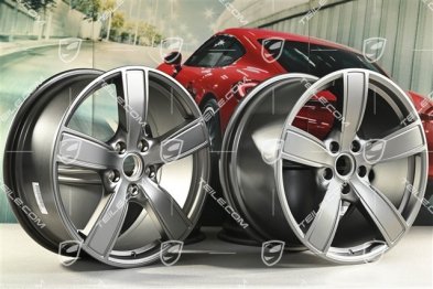 20" Felgensatz Carrera Sport, 8,5J x 20 ET57 + 10,5J x 20 ET51, in Platinum Seidenmatt