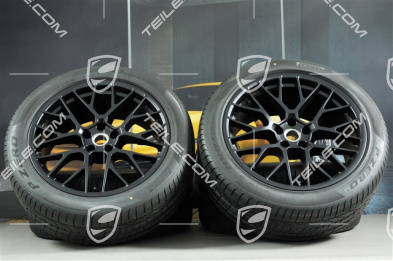 20-inch "RS Spyder Design" in black, summer wheels set, rims 9J x 20 ET26 + 10J x 20 ET19 + Pirelli summer tyres 265/45 R 20 + 295/40 R 20, with TPMS