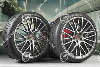 22" Cayenne Coupé RS Spyder Sommerräder Satz, Felgen 10J x 22 ET48 + 11,5J x 22 ET52 + Pirelli P Zero Sommerreifen 285/35 R22 + 315/30 R22, mit RDK-Sensoren