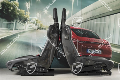 Bucket seats, Carbon, leather+Alcantara, black, logo GT4, set, L+R