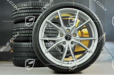 20" Carrera S (IV) Sommerräder Satz, Felgen 8,5J x 20 ET49 + 11,5J x 20 ET76 + Sommerreifen 245/35 R20 + 305/30 R20, mit RDK Sensoren