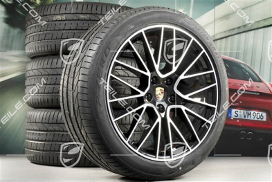 21" koła letnie Cayenne RS Spyder, komplet, felgi 9,5J x 21 ET46 + 11,0J x 21 ET58 + opony letnie Pirelli P Zero 285/40 R21 + 315/35 R21, z czujnikami ciśnienia, EXCLUSIVE