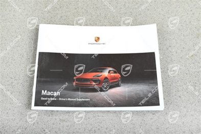 Porsche Macan Ergänzung zum Fahrerhandbuch / Benutzerhandbuch, Englisch, 09/2022