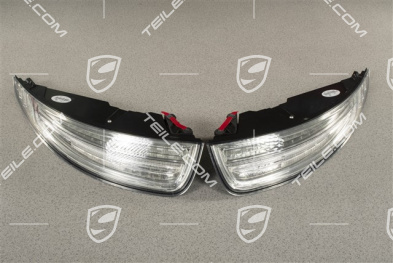 Lampy tylne przezroczyste (białe), komplet (L+R), C2 / C2S / C2GTS / GT3 / GT3RS, wersja UK