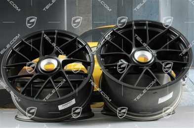 20" Felgensatz Turbo Sport III, Zentralverschluss, 9J x 20 ET51 + 12J x 20 ET63, seidenglanz schwarz matt