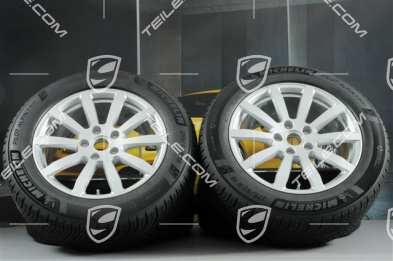 19" koła zimowe Cayenne S, komplet, felgi 8,5J x 19 ET47 + 9,5J x 19 ET54 + opony zimowe Michelin 255/55 R19 + 275/50 R19, z czujnikami ciśnienia