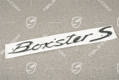 "Boxster" logo, Boxster S, chrome