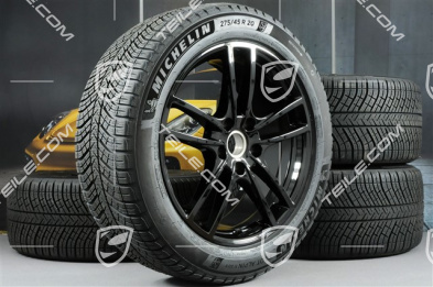 20-inch Cayenne Sport winter wheel set, rims 9J x 20 ET50 + 10,5J x 20 ET64 + NEW Michelin winter tyres 275/45 R20 + 305/40 R20, with TPMS, black high-gloss