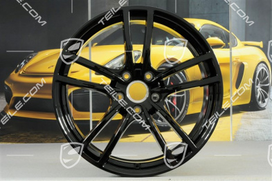 21" Felgensatz Cayenne Turbo, 11J x 21 ET58 + 9,5J x 21 ET46, schwarz hochglanz