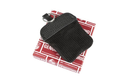 Porsche Classic Etui na klucze, z wytłoczonym herbem Porsche, sztruks