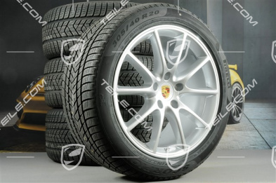 20-inch Cayenne Design winter wheel set, rims 9J x 20 ET50 + 10,5J x 20 ET64 + NEW Pirelli winter tyres 275/45 R20 + 305/40 R20, with TPMS