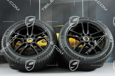 20-inch Cayenne Sport winter wheel set, rims 9J x 20 ET50 + 10,5J x 20 ET64 + NEW Michelin winter tyres 275/45 R20 + 305/40 R20, with TPMS, black high-gloss