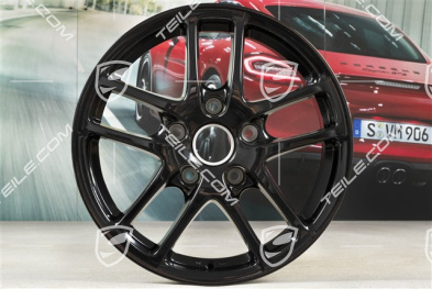 17" Felga Cayman, 6,5J x 17 ET55, czarny wysoki połysk
