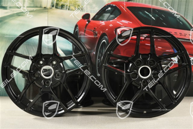 19" Komplet felg Carrera S II (Facelift), 8J x 19 ET57 + 11J x 19 ET51, czarne