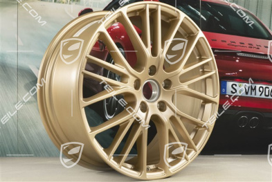 21" Komplet felg Panamera Exclusive Design Sport, 9,5J x 21 ET71 + 11,5J x 21 ET69, Aurum satynowy półmat