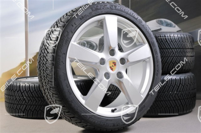 19" Koła zimowe komplet, Cayman S, 8J x 19 ET57 + 9,5J x 19 ET45, opony Michelin Pilot Alpin 4 235/40 R19 + 265/40 R19, z czujnikami RDK