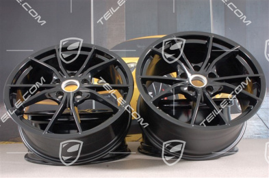 20-inch wheel rim set Carrera S IV, 8J x 20 ET57 + 10J x 20 ET45, black highgloss