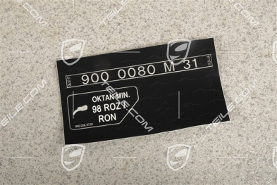 Information sticker, Lead fuel 98
