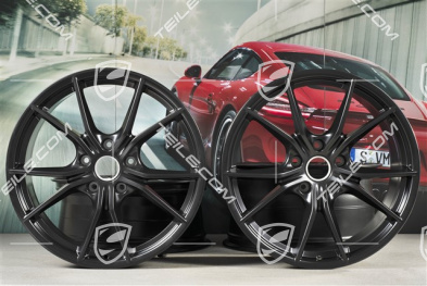 20" Felgensatz Carrera S IV, 8J x 20 ET57 + 10J x 20 ET45, schwarz satin matt