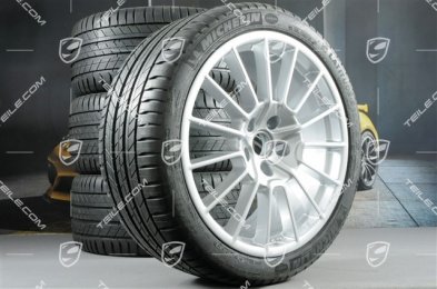 21" Cayenne SportPlus Sommerräder Satz, Felgen 10J x 21 ET50 + 10J x 21 ET45 + Michelin Sommerreifen 295/35 R21, mit RDK-Sensoren
