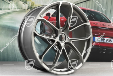 22" Felgensatz GT, 10J x 22 ET48 + 11,5J x 22 ET52, Platinum-Seidenmatt