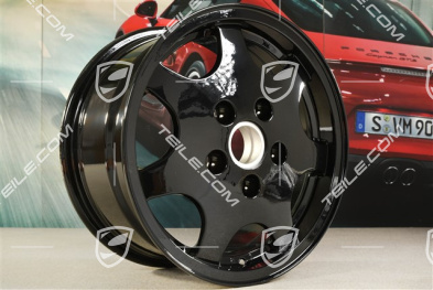 16" Felga Design 90, Carrera 2/4, 8J x 16 ET52,3, czarny wysoki połysk