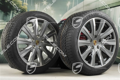 20-inch Taycan Tequipment Design winter wheel set, rims 9J x 20 ET54 + 11J x 20 ET60 + NEW Goodyear winter tyres 245/45 R20 + 285/40 R20