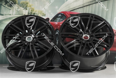 22" Felgensatz Turbo IV, 10J x 22 ET48 + 11,5J x 22 ET61, schwarz hochglanz, Standard SUV