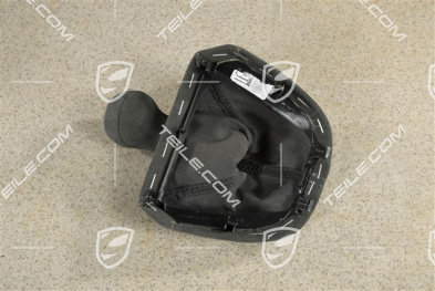 Schaltknopf, Alcantara, Schwarz