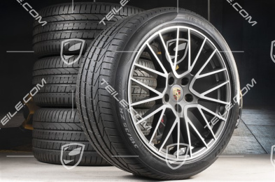 21-inch Cayenne RS Spyder summer wheel set, rims 9,5J x 21 ET46 + 11,0J x 21 ET58 + NEW Pirelli P Zero summer tyres 285/40 R21 + 315/35 R21, with TPMS