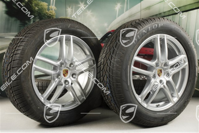 19-inch winter wheels set "Cayenne Turbo IV" facelift 2014->, alloy rims 8,5J x 19 ET59 + NEW Dunlop Winterreifen 3D 265/50 R19, with TPM